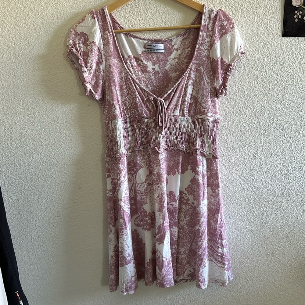 Urban outfitters pink renaissance print dress